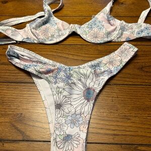 SHEIN Pastel Floral Bikini Set